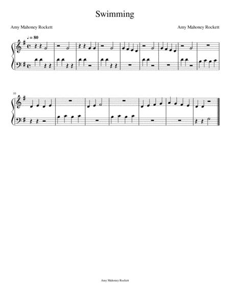 Free Sheet Music Swimming