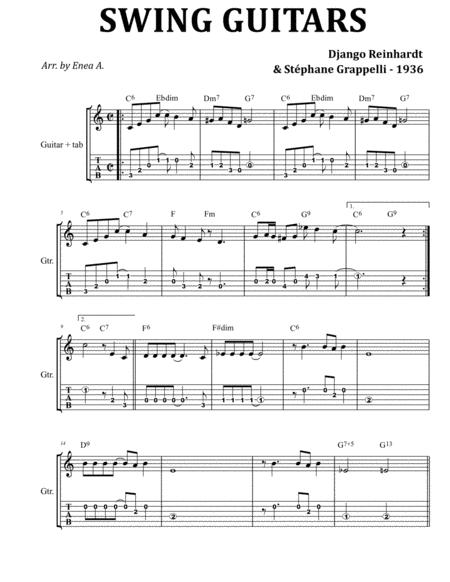 Free Sheet Music Swing Guitars