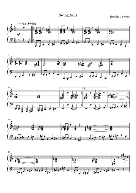 Free Sheet Music Swing No 2