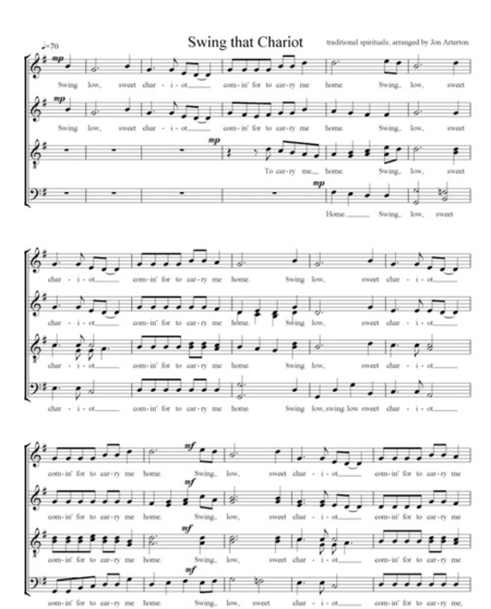 Free Sheet Music Swing That Chariot Satb A Cappella