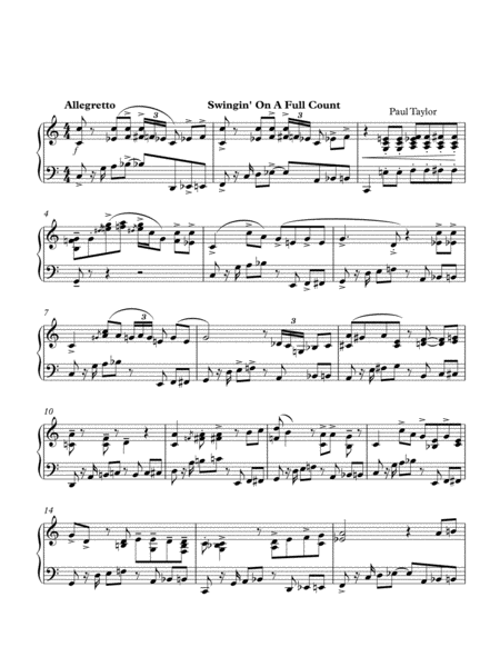 Free Sheet Music Swingin On A Full Count