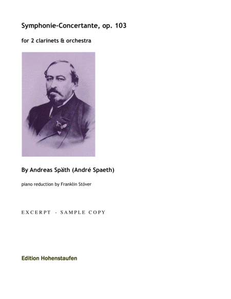 Free Sheet Music Symphonie Concertante By Andreas Spaeth Spth For 2 Clarinets Piano