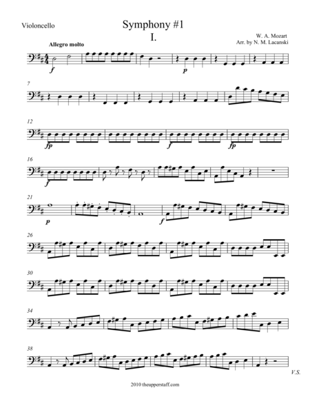 Free Sheet Music Symphony 1 Movement I