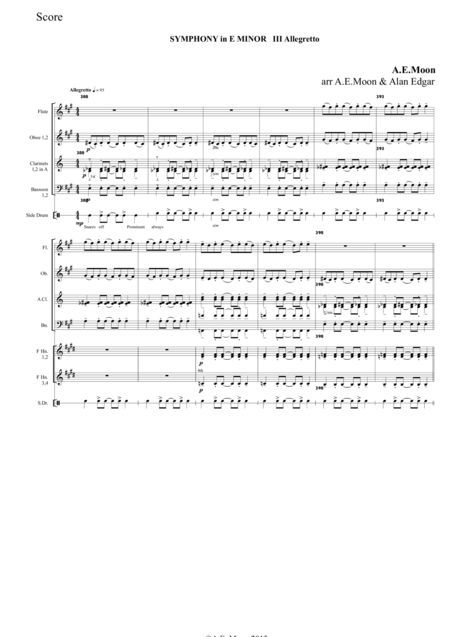 Free Sheet Music Symphony In E Minor 3rdmovement Improved Layout