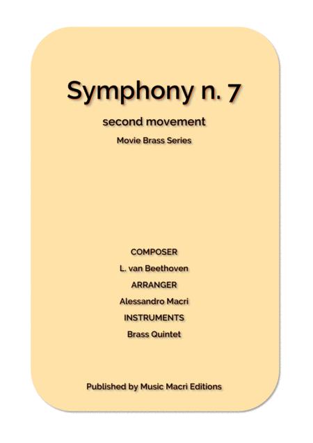 Free Sheet Music Symphony N 7 Movie Brass Series By L Van Beethoven