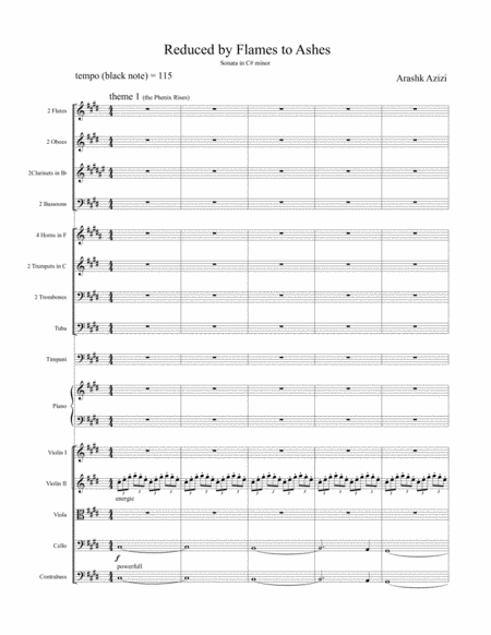 Symphony No 1 In C Sharp Minor Op 1 In The Eternal Day Iv Allegro Reduced By Fire To Ashes Sheet Music