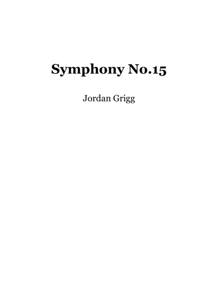 Symphony No 15 Score And Parts Sheet Music