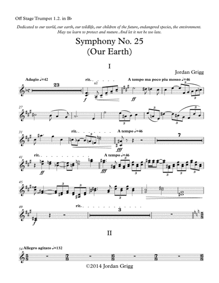 Symphony No 25 Our Earth Part 4 Sheet Music