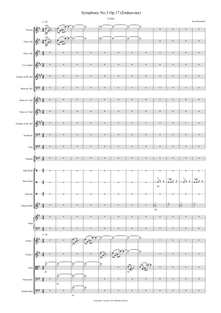 Symphony No 3 Op 17 Endeavour Mov 1 Calm Sheet Music