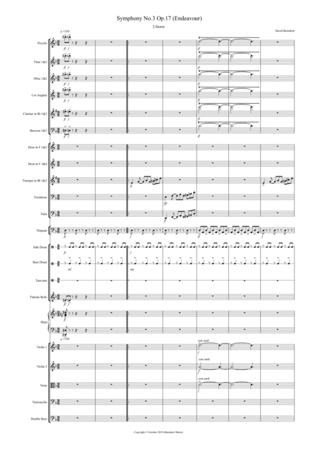 Free Sheet Music Symphony No 3 Op 17 Endeavour Mov 2 Storm