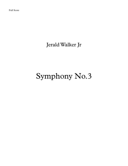 Free Sheet Music Symphony No 3 The Inspiration