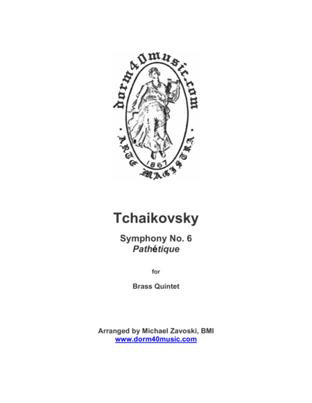 Free Sheet Music Symphony No 6 Pathetique For Brass Quintet