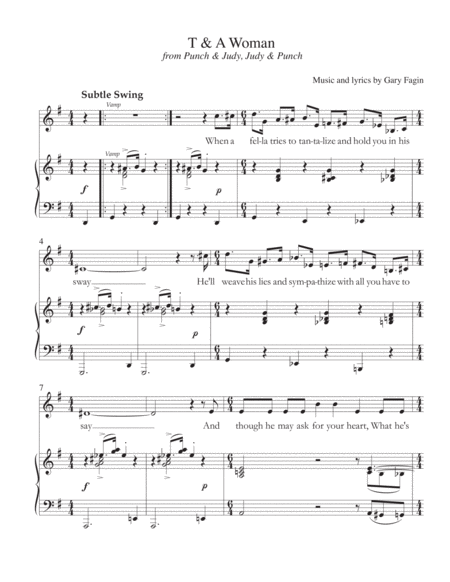 Free Sheet Music T A Woman For Voice And Piano