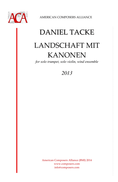 Free Sheet Music Tacke Landschaft Mit Kanonen