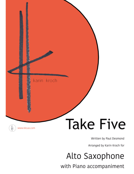 Free Sheet Music Take Five With Written Out Solo Alto Saxophone Piano