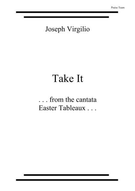 Take It From The Cantata Easter Tableaux Sheet Music