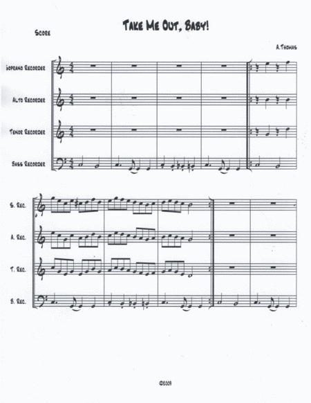 Free Sheet Music Take Me Out Baby