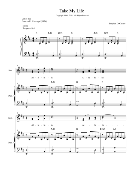 Take My Life Sheet Music