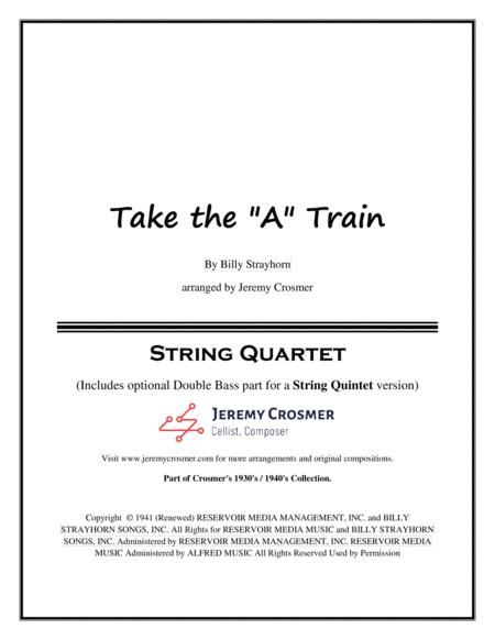 Take The A Train String Quartet Or Quintet Sheet Music