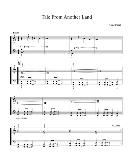 Tale From Another Land Sheet Music