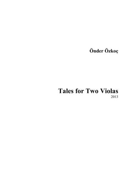 Tales For Two Violas Sheet Music