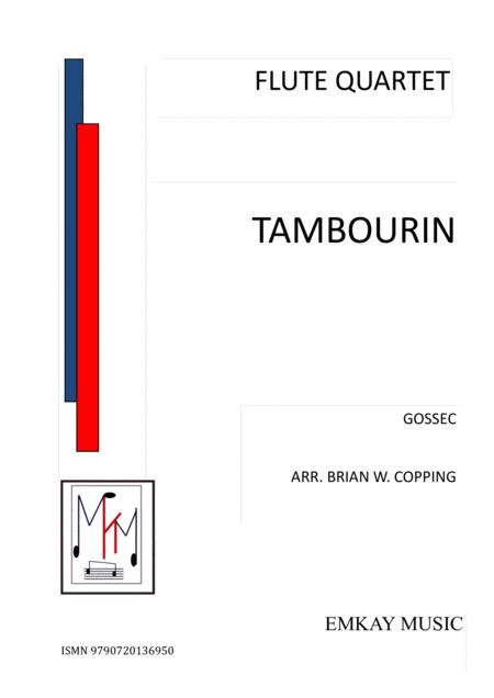 Tambourin Flute Quartet Sheet Music