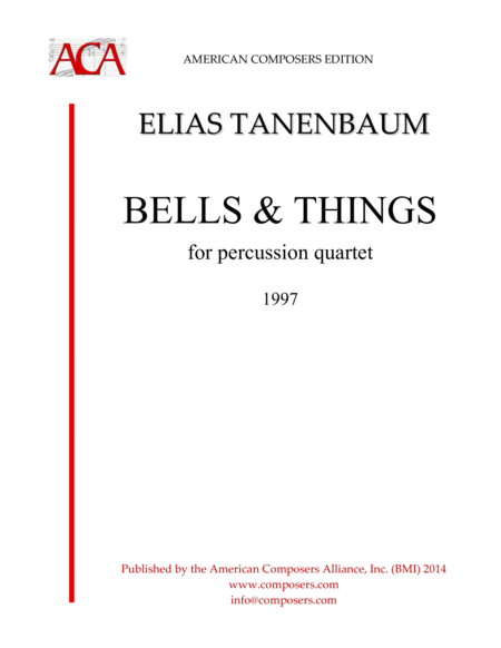 Free Sheet Music Tanenbaum Bells Things