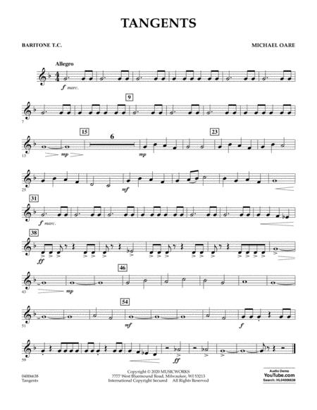 Free Sheet Music Tangents Baritonet C