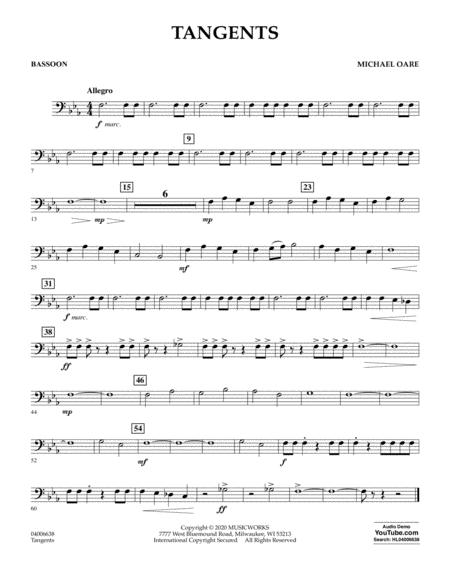 Free Sheet Music Tangents Bassoon