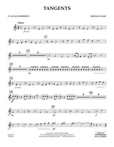 Tangents Eb Alto Saxophone 1 Sheet Music