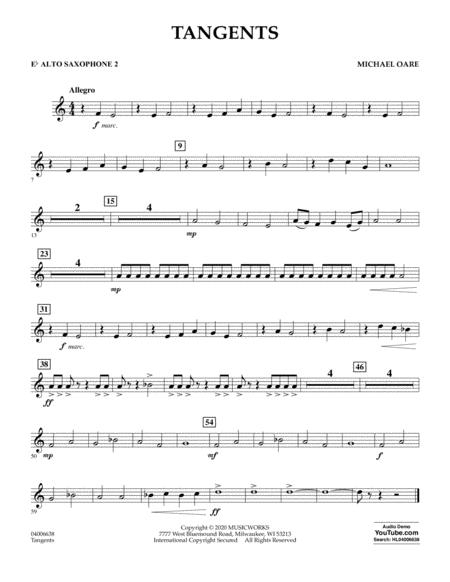 Free Sheet Music Tangents Eb Alto Saxophone 2