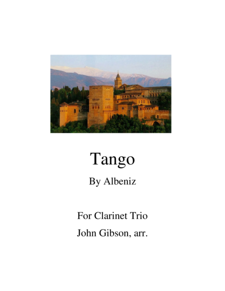 Tango For Clarinet Trio Sheet Music