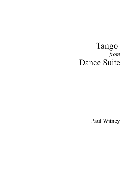 Tango From Dance Suite Sheet Music