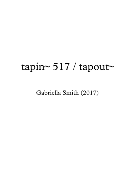 Free Sheet Music Tapin 517 Tapout