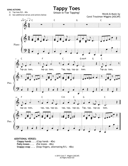 Free Sheet Music Tappy Toes