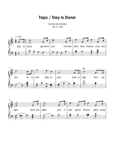 Free Sheet Music Taps Day Is Done C