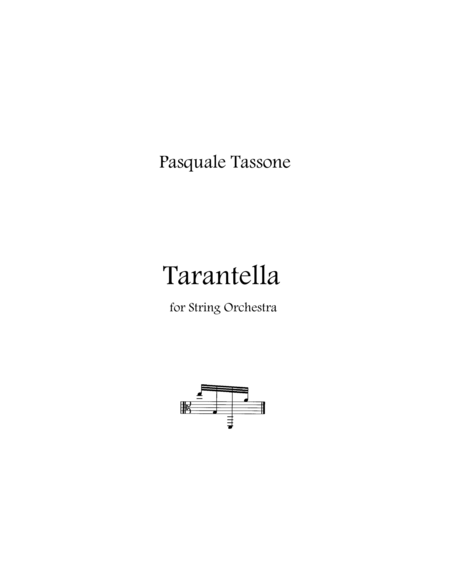 Tarantella For String Orchestra Sheet Music