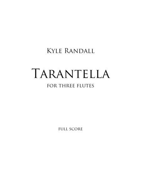 Tarantella For Three Flutes Sheet Music