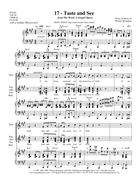 Taste And See Sheet Music