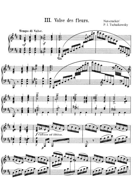 Free Sheet Music Tchaikovsky The Nutcracker Waltz Of The Flowers Original Complete Version