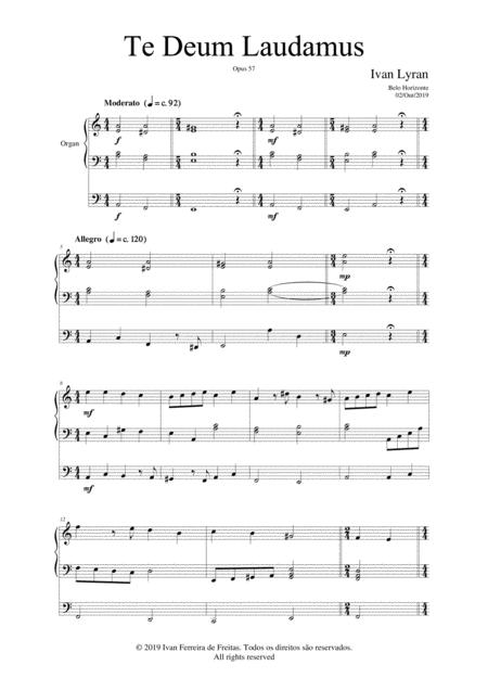 Free Sheet Music Te Deum Laudamus Opus 57