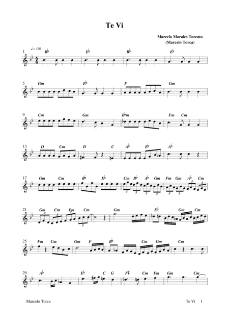 Free Sheet Music Te Vi