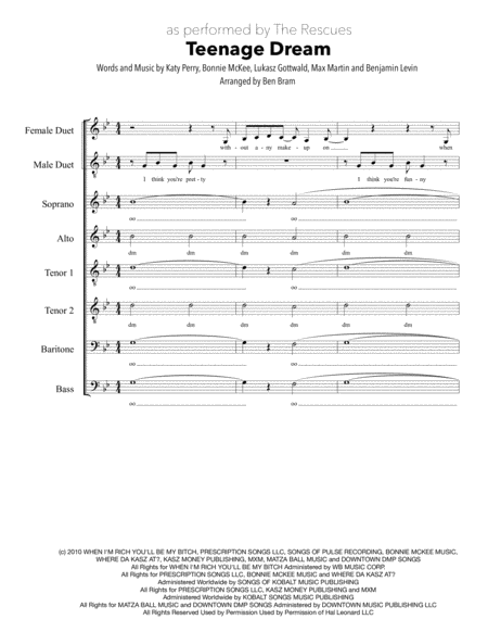 Teenage Dream Sheet Music