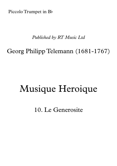 Free Sheet Music Telemann Twv50 40 42 Heroic Marches