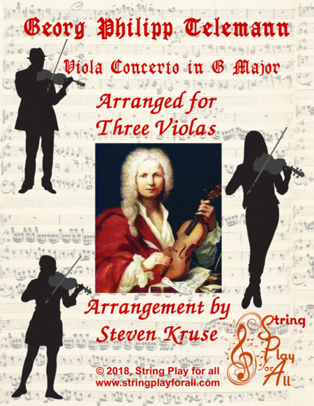 Telemann Viola Concerto For Three Violas Sheet Music