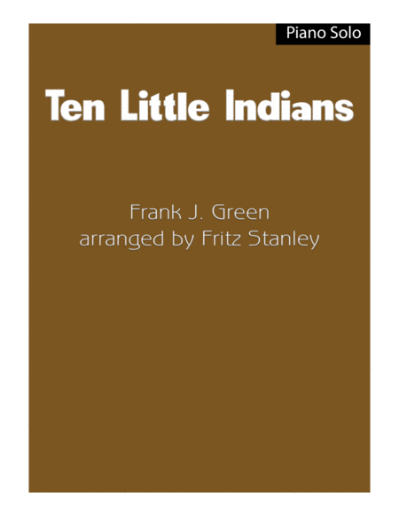 Free Sheet Music Ten Little Indians Piano Solo