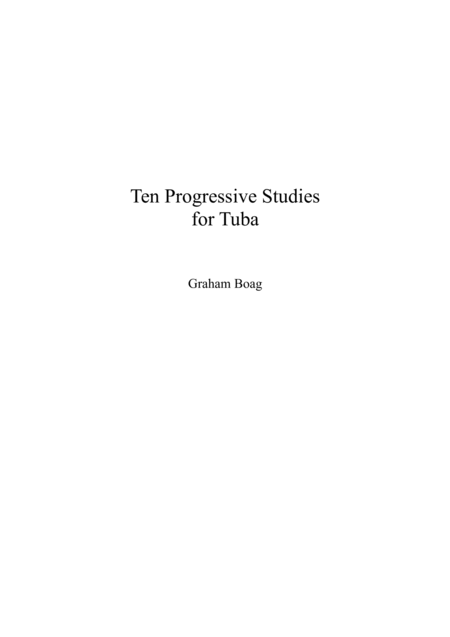 Free Sheet Music Ten Progressive Studies For Tuba Eeb Bbb Bass