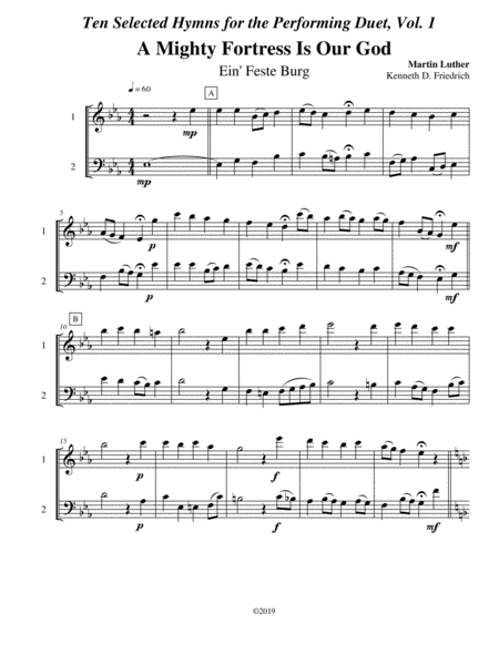 Free Sheet Music Ten Selected Hymns For The Performing Duet Vol 1 Flute And Trombone Or Euphonium