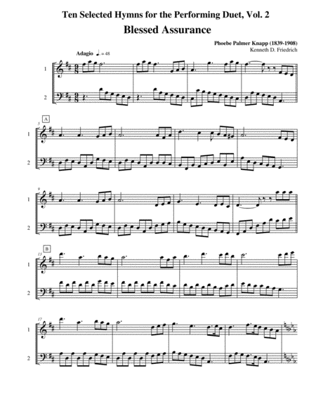 Free Sheet Music Ten Selected Hymns For The Performing Duet Vol 2 Violin And Cello