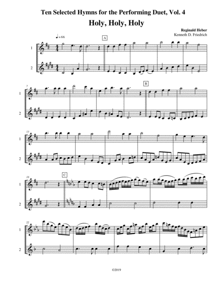 Ten Selected Hymns For The Performing Duet Vol 4 Flute And Clarinet Bass Clarinet Sheet Music